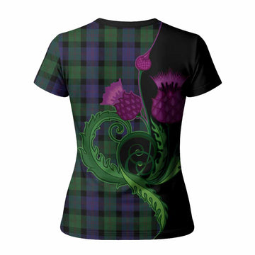 Blair Tartan Women T shirt Traditional Scottish Thistle