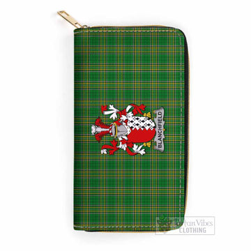 Blanchfield Irish Clan Tartan Women's Leather Wallet with Coat of Arms