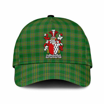Blanchfield Irish Clan Tartan Classic Cap with Coat of Arms