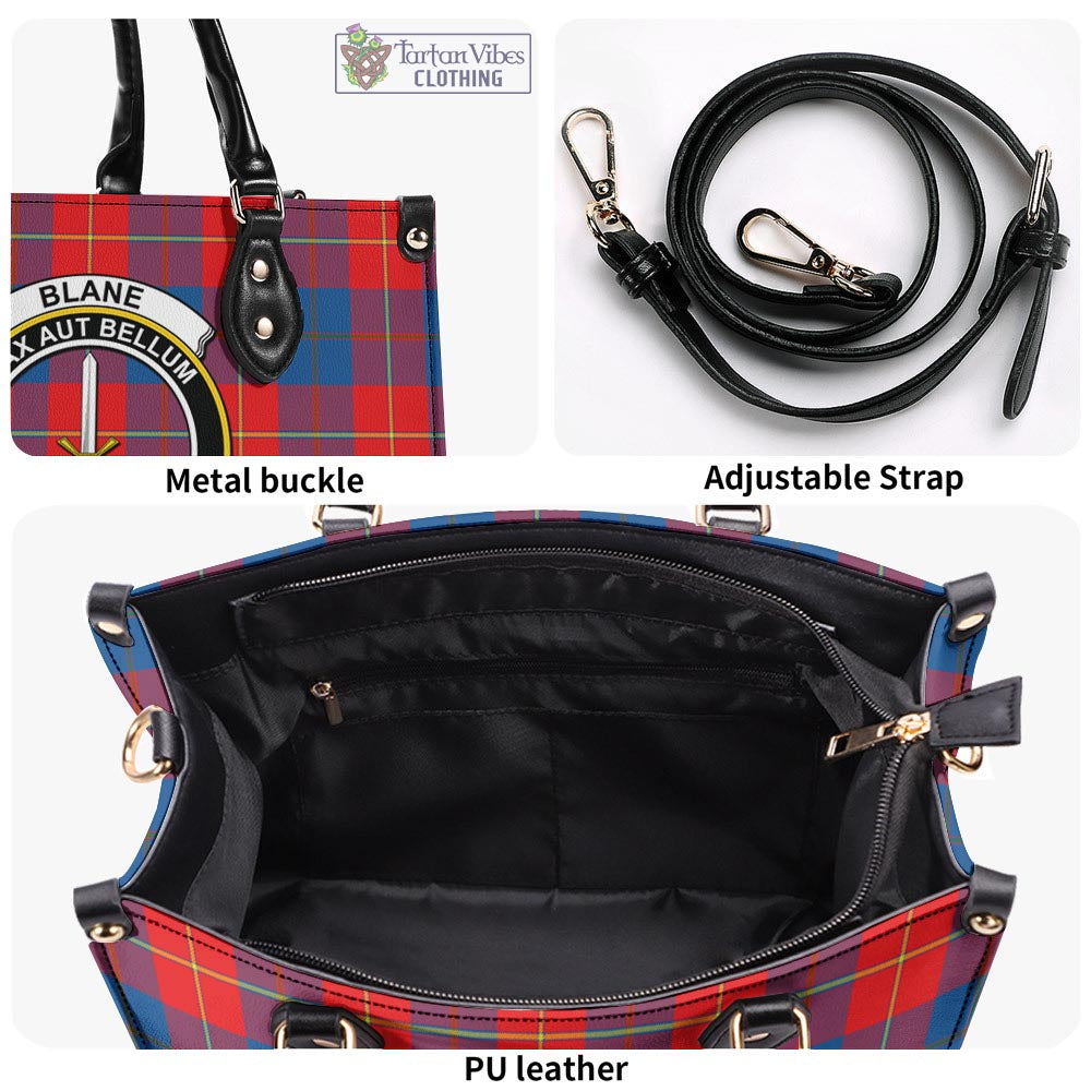 Blane Tartan Luxury Leather Handbags with Family Crest - Tartan Vibes Clothing