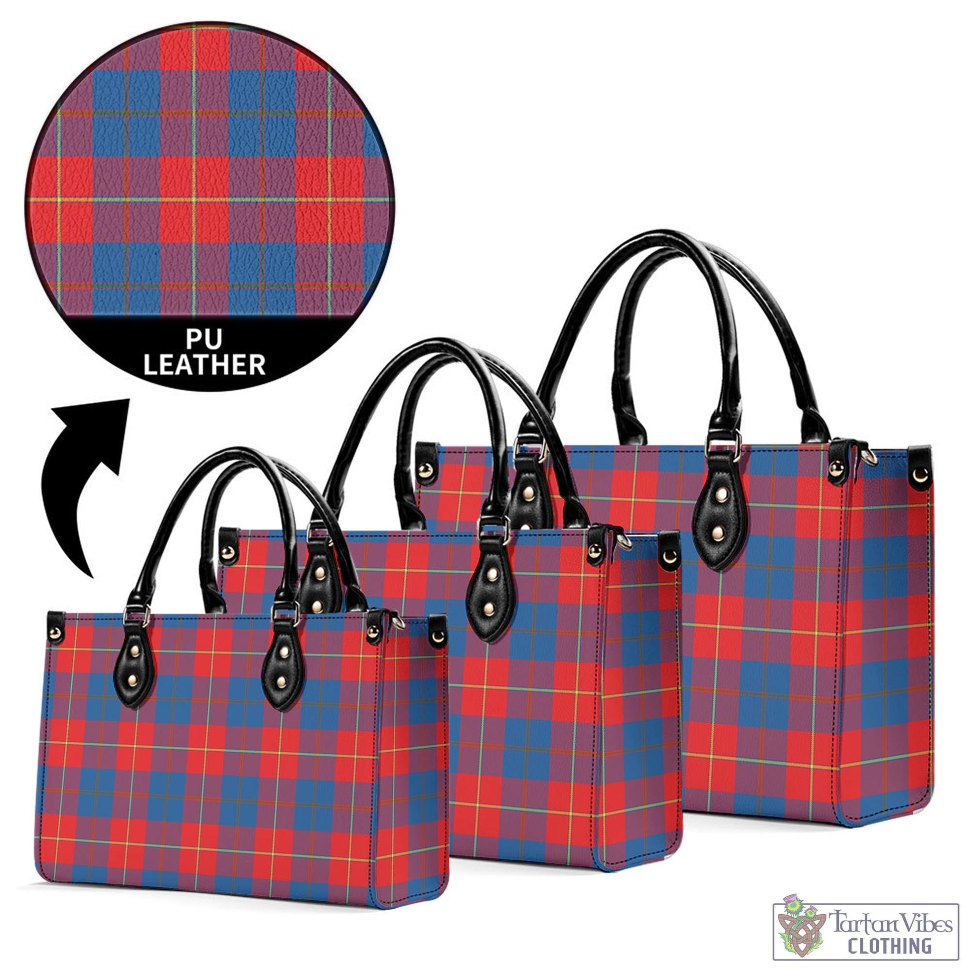Blane Tartan Luxury Leather Handbags - Tartan Vibes Clothing