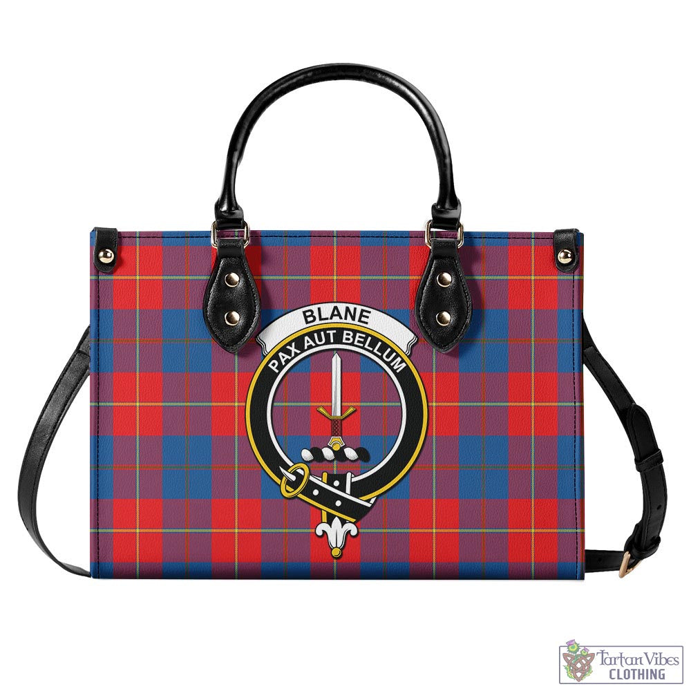 Blane Tartan Luxury Leather Handbags with Family Crest - Tartan Vibes Clothing
