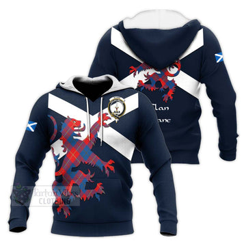 Blane Tartan Lion Rampant Knitted Hoodie Proudly Display Your Heritage with Alba Gu Brath and Clan Name Unisex Knitted Pullover Hoodie - Tartan Vibes Clothing