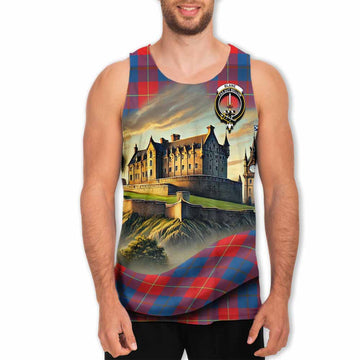 Blane Tartan Family Crest Men's Tank Top with Scottish Ancient Castle Style Men - Tartan Vibes Clothing