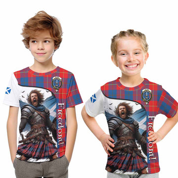 Blane Crest Tartan Kid T-Shirt Inspired by the Freedom of Scottish Warrior Youth XL Size14 - Tartan Vibes Clothing