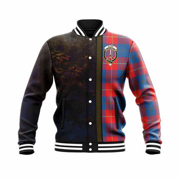 Tartan Vibes Clothing Blane Tartan Family Crest Baseball Jacket Alba Gu Brath Be Brave Lion Ancient Style