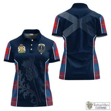 Tartan Vibes Clothing Blane Tartan Women's Polo Shirt with Family Crest and Scottish Thistle Vibes Sport Style
