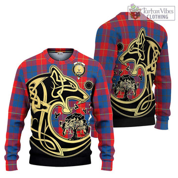 Blane Tartan Ugly Sweater with Family Crest Celtic Wolf Style Unisex - Tartan Vibes Clothing