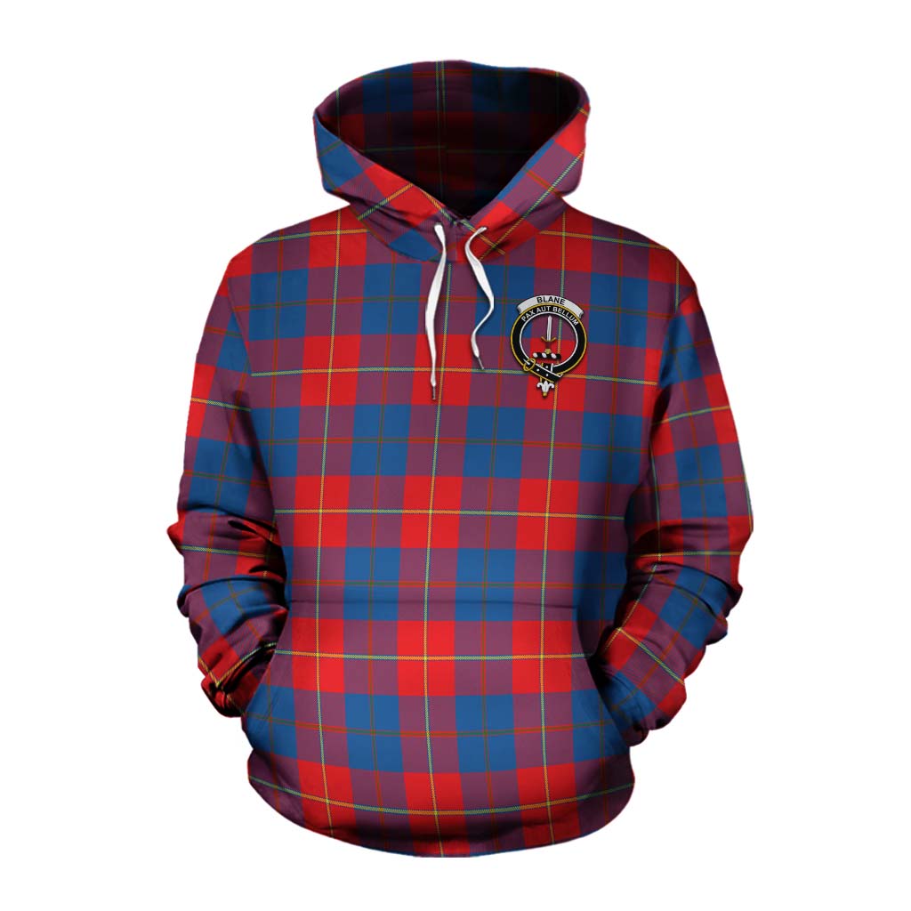 Blane Tartan Cotton Hoodie with Family Crest Celtic Skull Style Pullover Hoodie XS - Tartan Vibes Clothing