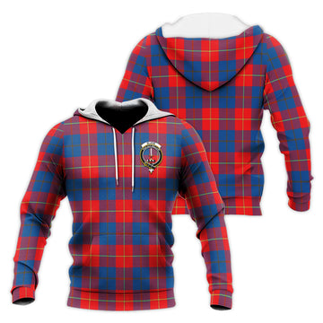 Blane Tartan Knitted Hoodie with Family Crest Unisex Knitted Pullover Hoodie - Tartan Vibes Clothing