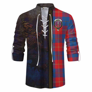 Blane Tartan Family Crest Ghillie Kilt Shirt Alba Gu Brath Be Brave Lion Ancient Style Men - Tartan Vibes Clothing