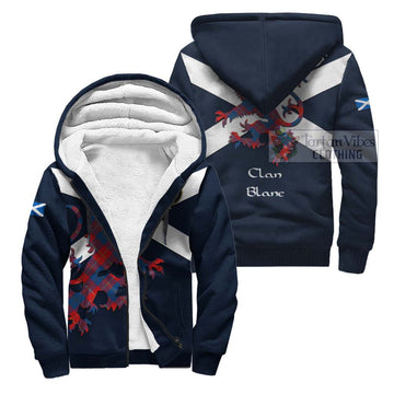 Blane Tartan Lion Rampant Sherpa Hoodie Proudly Display Your Heritage with Alba Gu Brath and Clan Name Unisex S - Tartan Vibes Clothing