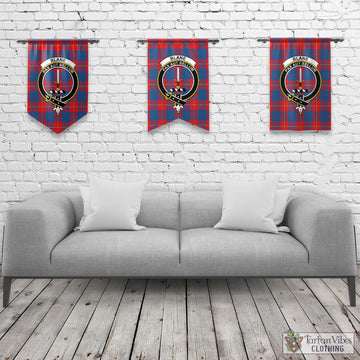 Blane Tartan Gonfalon, Tartan Banner with Family Crest Rectangle - Tartan Vibes Clothing