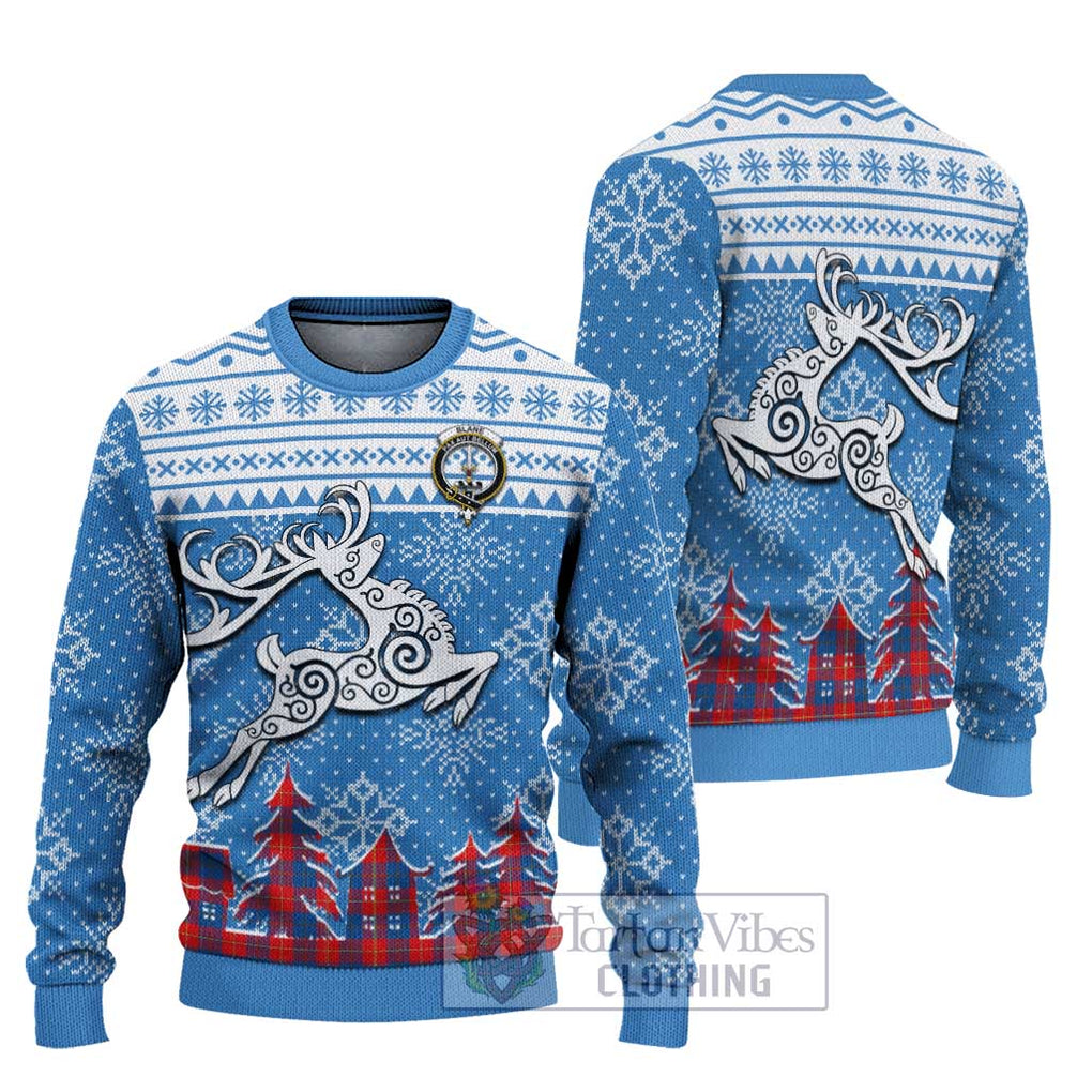 Blane Clan Christmas Ugly Sweater Celtic Reindeer Style Unisex - Tartan Vibes Clothing