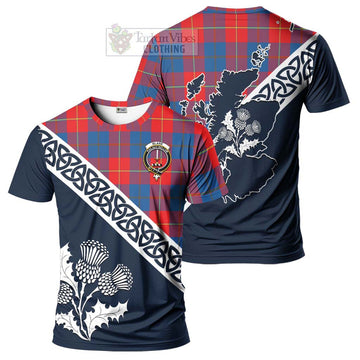 Blane Tartan T-Shirt Featuring Thistle and Scotland Map Kid's Shirt - Tartanvibesclothing Store