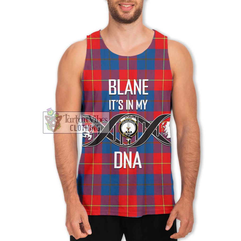 Blane Tartan Men's Tank Top with Family Crest DNA In Me Style Men - Tartan Vibes Clothing