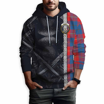 Blane Tartan Hoodie with Family Crest Cross Sword Thistle Celtic Vibes Pullover Hoodie - Tartan Vibes Clothing