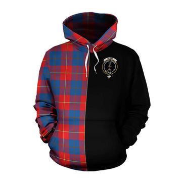 Blane Tartan Cotton Hoodie with Family Crest and Half Of Me Style Pullover Hoodie XS - Tartan Vibes Clothing