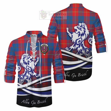 Blane Tartan Ghillie Kilt Shirt with Alba Gu Brath Regal Lion Emblem Men - Tartan Vibes Clothing