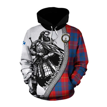 Blane Tartan Clan Crest Cotton Hoodie with Highlander Warrior Celtic Style Pullover Hoodie XS - Tartan Vibes Clothing