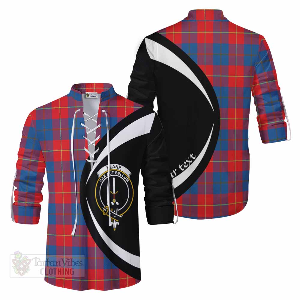 Blane Tartan Ghillie Kilt Shirt with Family Crest Circle Style Men - Tartan Vibes Clothing