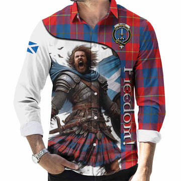 Blane Crest Tartan Long Sleeve Button Shirt Inspired by the Freedom of Scottish Warrior Men's Shirt S - Tartan Vibes Clothing