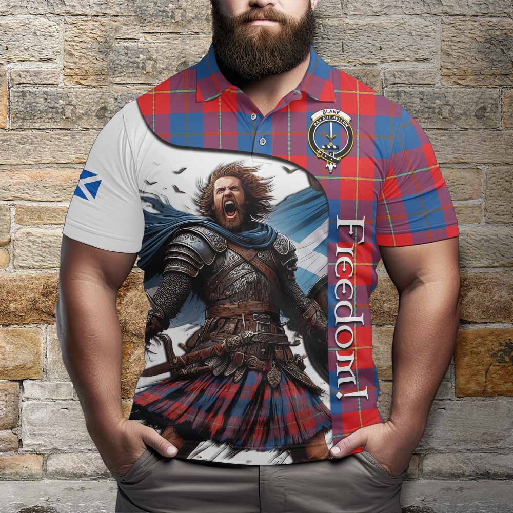 Blane Crest Tartan Polo Shirt Inspired by the Freedom of Scottish Warrior Kid - Tartan Vibes Clothing