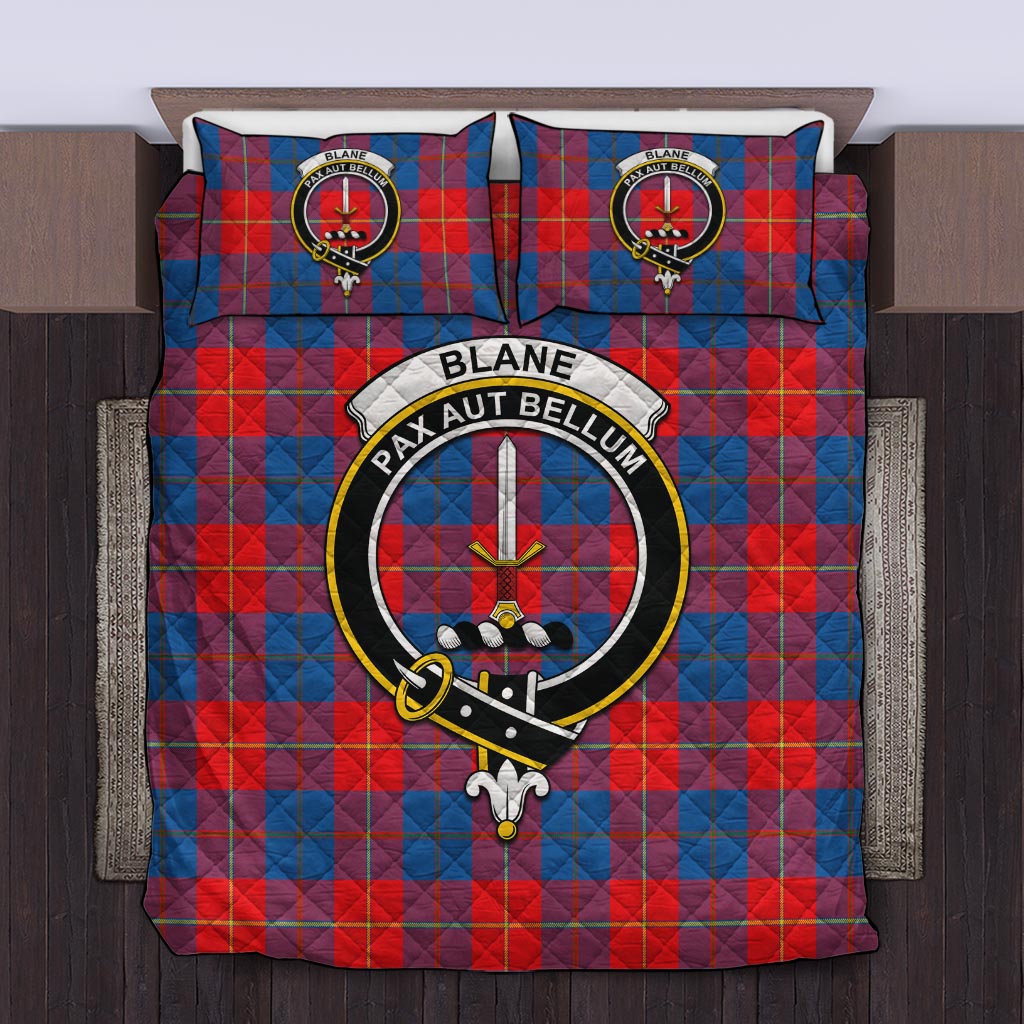 Blane Tartan Quilt Bed Set with Family Crest King - Tartan Vibes Clothing