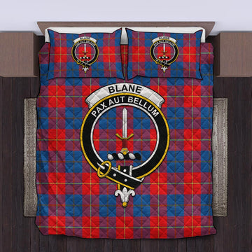 Blane Tartan Quilt Bed Set with Family Crest King - Tartan Vibes Clothing