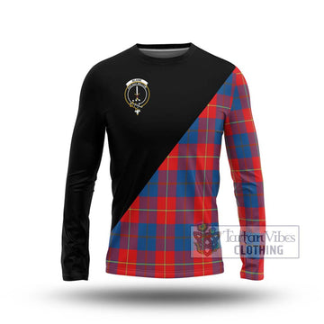 Blane Tartan Long Sleeve T-Shirt with Family Crest and Military Logo Style Unisex - Tartan Vibes Clothing