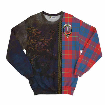 Blane Tartan Family Crest Sweatshirt Alba Gu Brath Be Brave Lion Ancient Style Unisex - Tartan Vibes Clothing