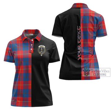 Blane Tartan Women's Polo Shirt with Family Crest and Half Of Me Style Women - Tartan Vibes Clothing