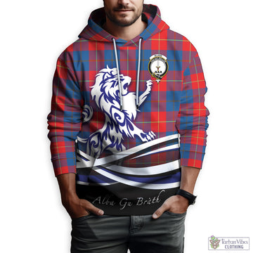Blane Tartan Hoodie with Alba Gu Brath Regal Lion Emblem Zip Hoodie - Tartan Vibes Clothing