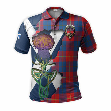 Tartan Vibes Clothing Blane Tartan Family Crest Polo Shirt Scottish Thistle Celtic Inspired
