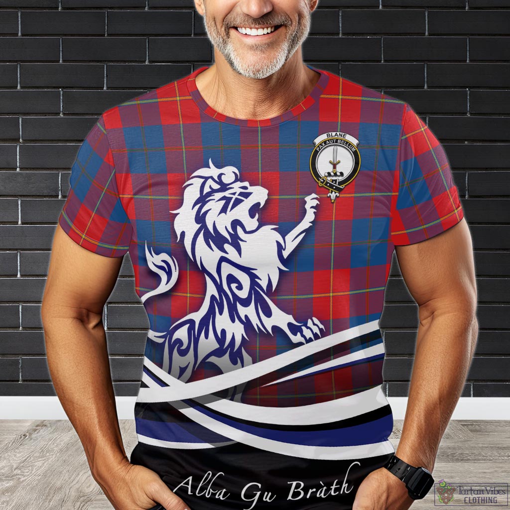 Blane Tartan T-Shirt with Alba Gu Brath Regal Lion Emblem Kid's Shirt - Tartan Vibes Clothing