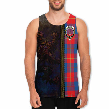 Blane Tartan Family Crest Men's Tank Top Alba Gu Brath Be Brave Lion Ancient Style Men - Tartan Vibes Clothing