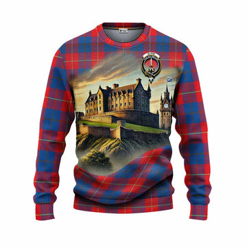 Blane Tartan Family Crest Knitted Sweater with Scottish Ancient Castle Style Unisex - Tartan Vibes Clothing