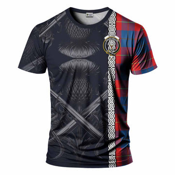 Blane Tartan T-Shirt with Family Crest Cross Sword Thistle Celtic Vibes Kid's Shirt - Tartan Vibes Clothing