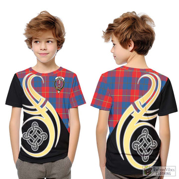 Blane Tartan Kid T-Shirt with Family Crest and Celtic Symbol Style Youth XL Size14 - Tartan Vibes Clothing
