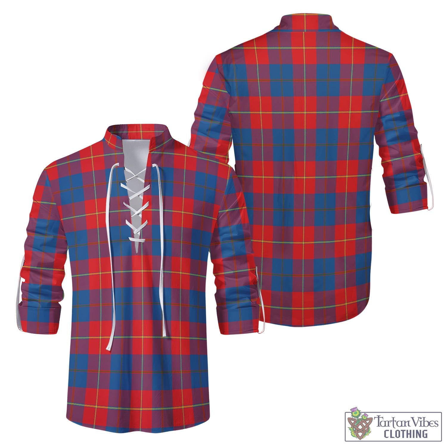 Blane Tartan Men's Scottish Traditional Jacobite Ghillie Kilt Shirt Men - Tartan Vibes Clothing