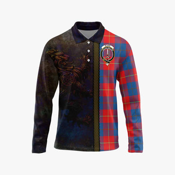 Blane Tartan Family Crest Long Sleeve Polo Shirt Alba Gu Brath Be Brave Lion Ancient Style Unisex - Tartan Vibes Clothing