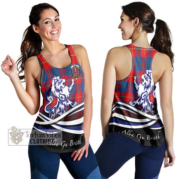 Blane Tartan Women's Racerback Tanks with Alba Gu Brath Regal Lion Emblem 4XL - Tartanvibesclothing Shop