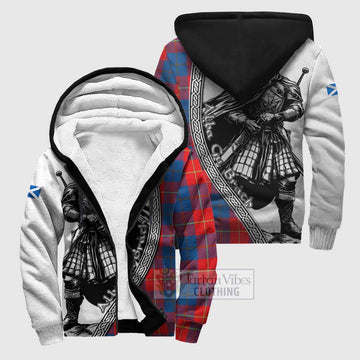 Blane Tartan Clan Crest Sherpa Hoodie with Highlander Warrior Celtic Style Unisex S - Tartan Vibes Clothing