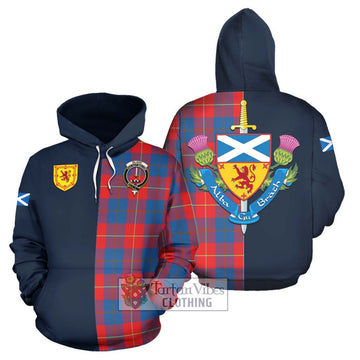 Blane Tartan Hoodie Alba with Scottish Lion Royal Arm Half Style Zip Hoodie - Tartan Vibes Clothing