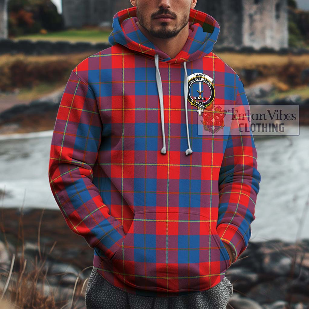 Blane Tartan Cotton Hoodie with Family Crest Zip Hoodie - Tartan Vibes Clothing