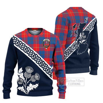 Blane Tartan Ugly Sweater Featuring Thistle and Scotland Map Unisex - Tartan Vibes Clothing