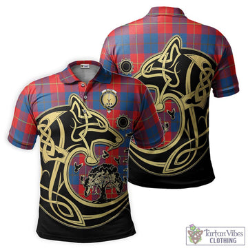 Blane Tartan Polo Shirt with Family Crest Celtic Wolf Style Kid - Tartan Vibes Clothing