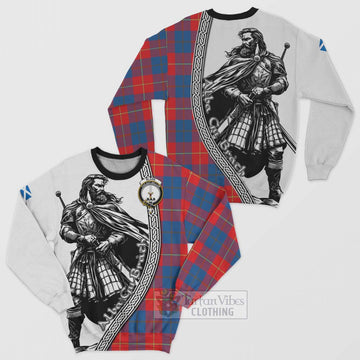 Blane Tartan Clan Crest Sweatshirt with Highlander Warrior Celtic Style Unisex - Tartan Vibes Clothing