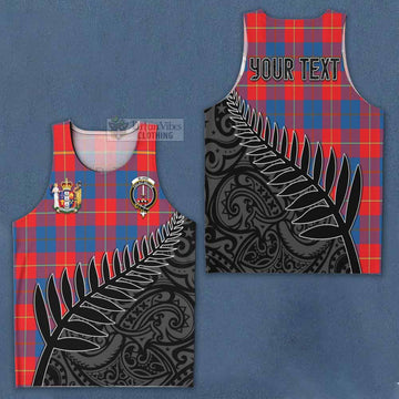 Blane Crest Tartan Men's Tank Top with New Zealand Silver Fern Half Style Men - Tartan Vibes Clothing
