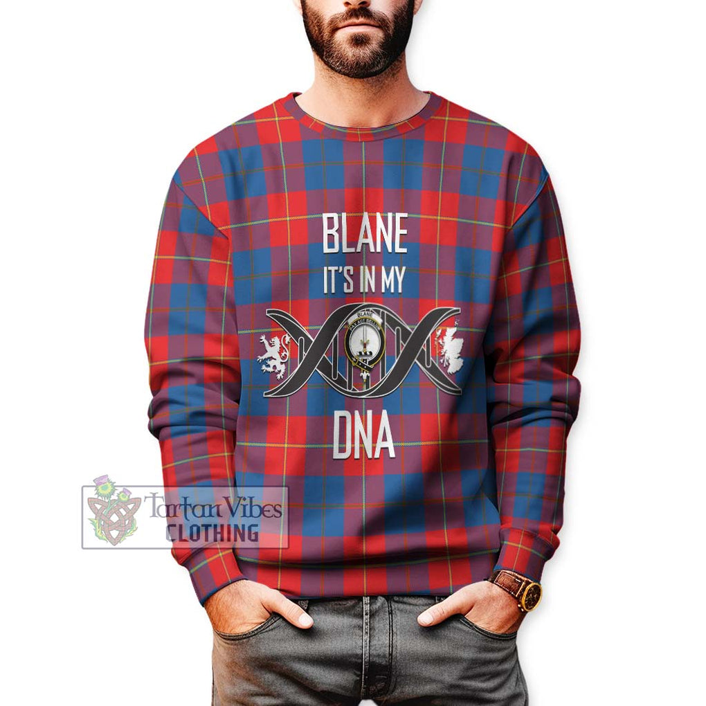 Blane Tartan Sweatshirt with Family Crest DNA In Me Style Unisex - Tartan Vibes Clothing